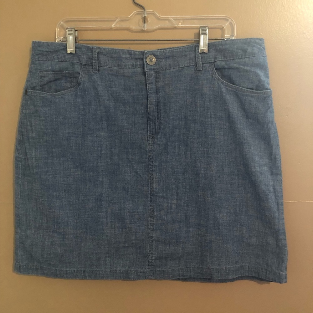 Chambray Stretch Skirt Skort Size 16